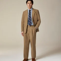 Relaxed-fit suit pant in cotton poplin