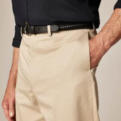 Relaxed-fit trouser in Italian cotton chino