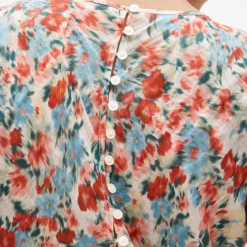 Ruffle-hem midi dress