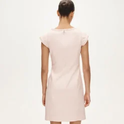 Ruffle-trim dress in Gramercy linen blend