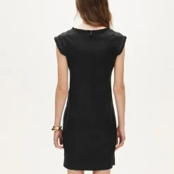Ruffle-trim dress in Gramercy linen blend