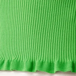 Ruffle-trim shell tank top in premium ultra-fine cotton