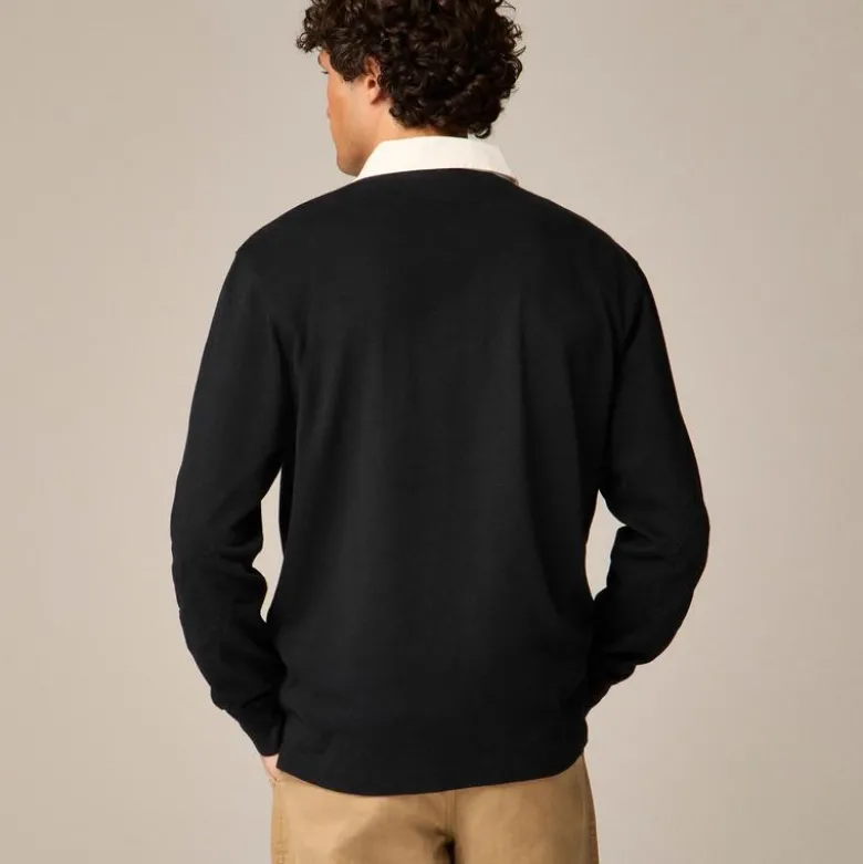 Rugby shirt with striped placket