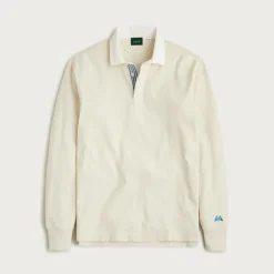 Rugby shirt with striped placket