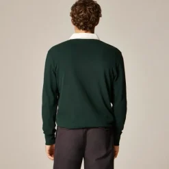 Rugby shirt with striped placket