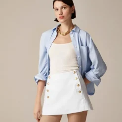 Sailor skort in stretch linen blend