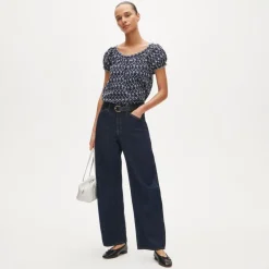 Scallop-trim eyelet top