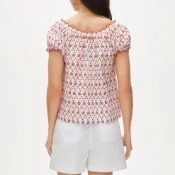 Scallop-trim eyelet top