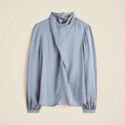 Scarf-neck shirt