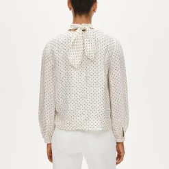Scarf-neck shirt