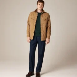 Sherpa-lined duck canvas shirt-jacket