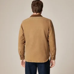 Sherpa-lined duck canvas shirt-jacket