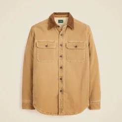 Sherpa-lined duck canvas shirt-jacket