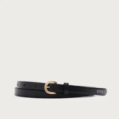 Skinny Italian leather belt