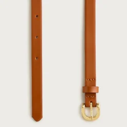 Skinny Italian leather belt
