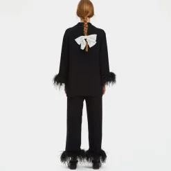 SLEEPER party pajama set with detachable feathers