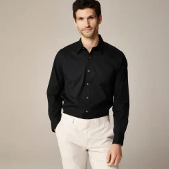 Slim Bowery wrinkle-free dress shirt with point collar