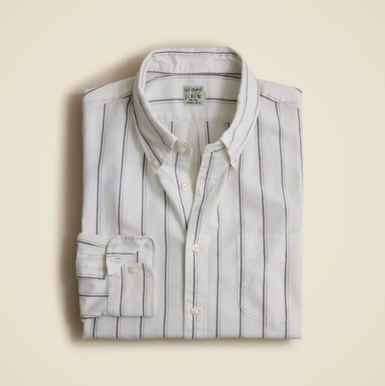 Slim Broken-in organic cotton oxford shirt
