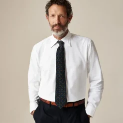 Slim Portuguese cotton oxford dress shirt