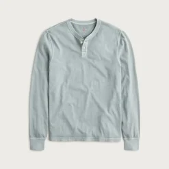 Slim vintage-wash cotton henley