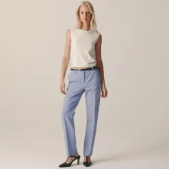 Slim-fit trouser in sateen