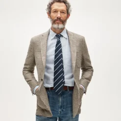 Sportcoat in English cotton-linen blend