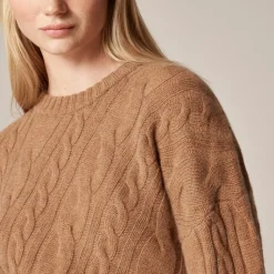 Spring Street cashmere twisted cable-knit sweater
