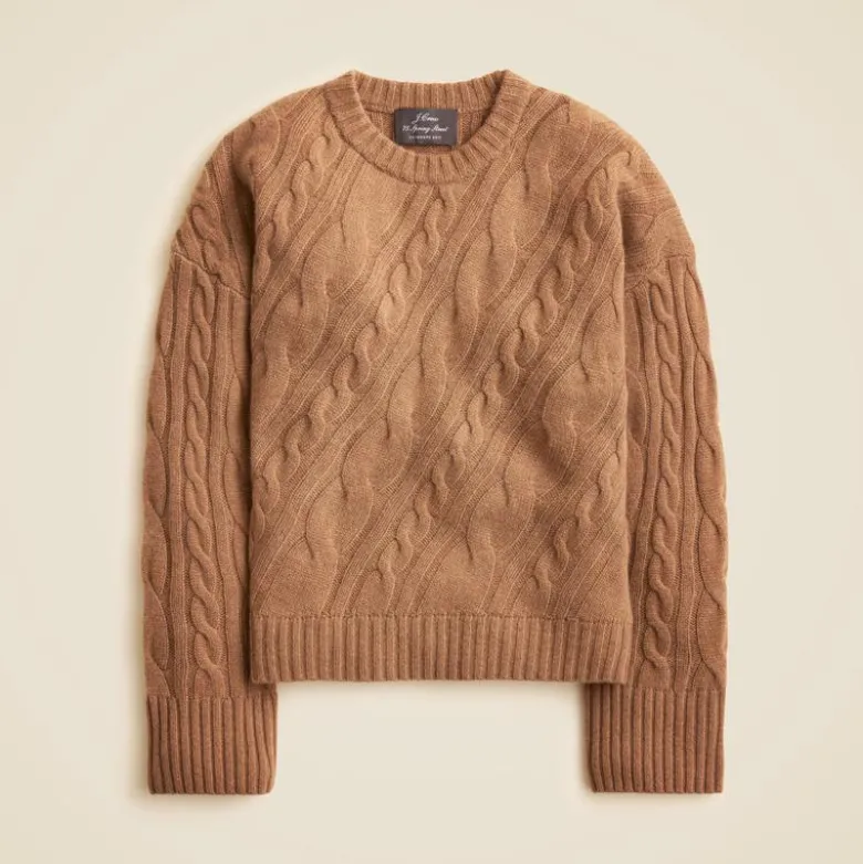 Spring Street cashmere twisted cable-knit sweater
