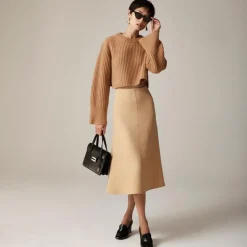 Spring Street cropped ribbed cashmere crewneck sweater