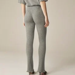 Spring Street ribbed featherweight cashmere flare pant