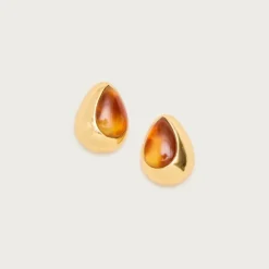 Stone teardrop earrings