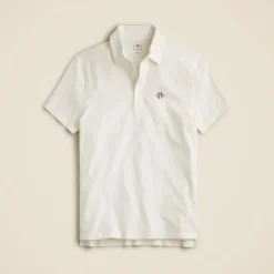 Sueded cotton polo shirt