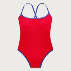 Sydney contrast-trim scrunchie one-piece swimsuit