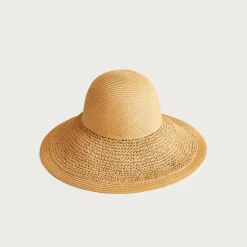 Textured summer straw hat