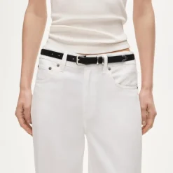 Thin suede belt