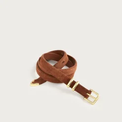Thin suede belt