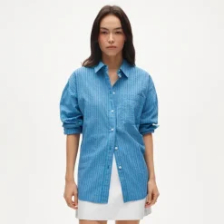 Étienne oversized shirt in dobby stripe