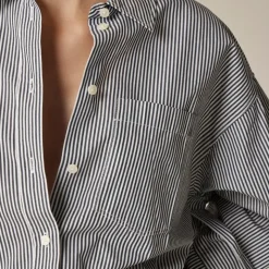 Étienne oversized shirt in striped lightweight oxford