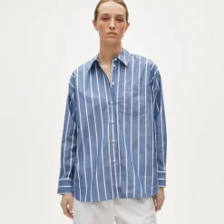 Étienne oversized shirt in dobby stripe