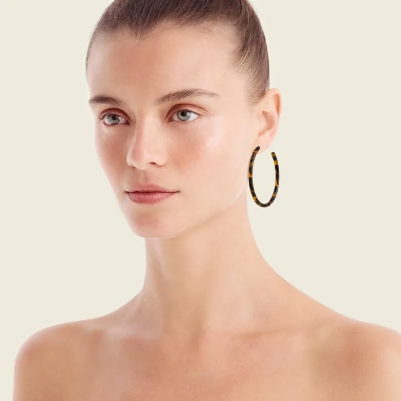 Tortoise hoop earrings