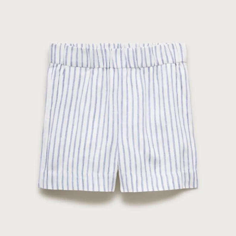 Tropez short in linen stripe