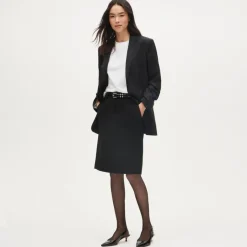 Trouser pencil skirt in four-season stretch