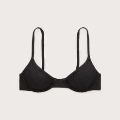 Underwire eyelet bikini top