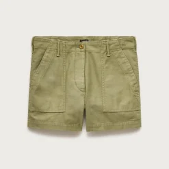 Utility-pocket short in sateen