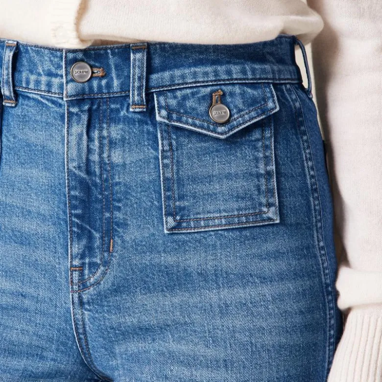 Vintage flare jean with flap pockets