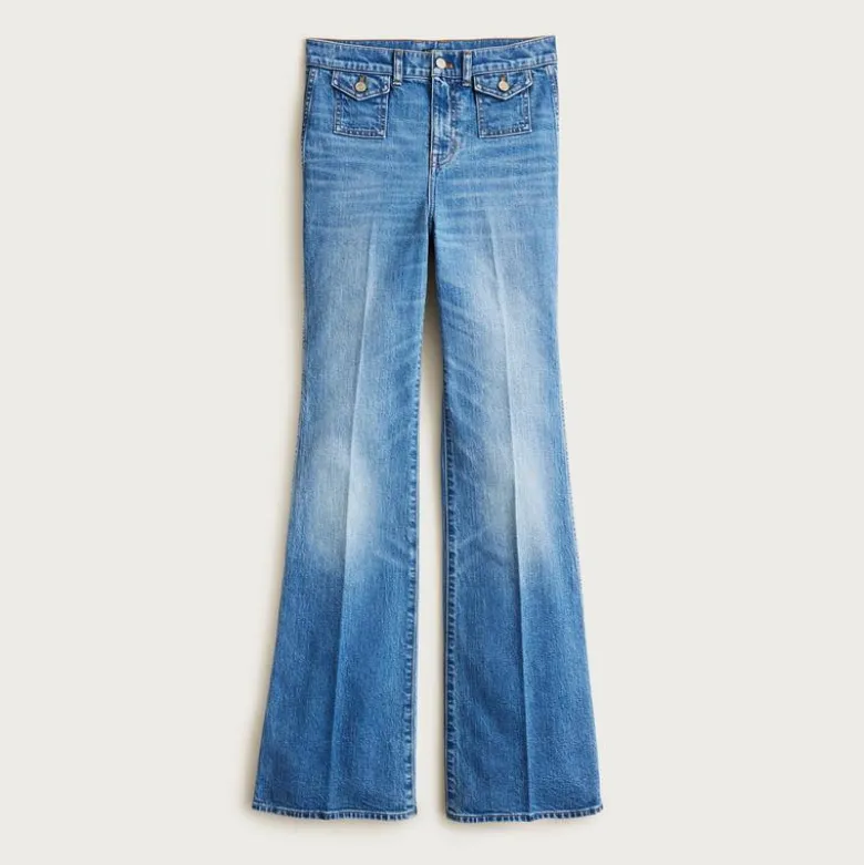 Vintage flare jean with flap pockets