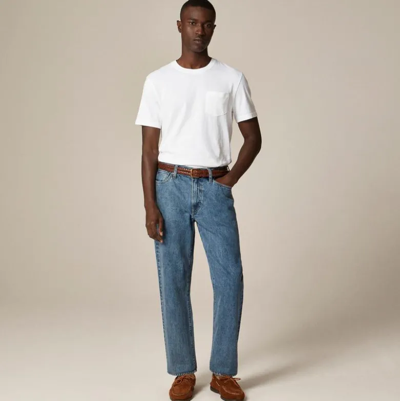 Vintage-wash cotton pocket T-shirt