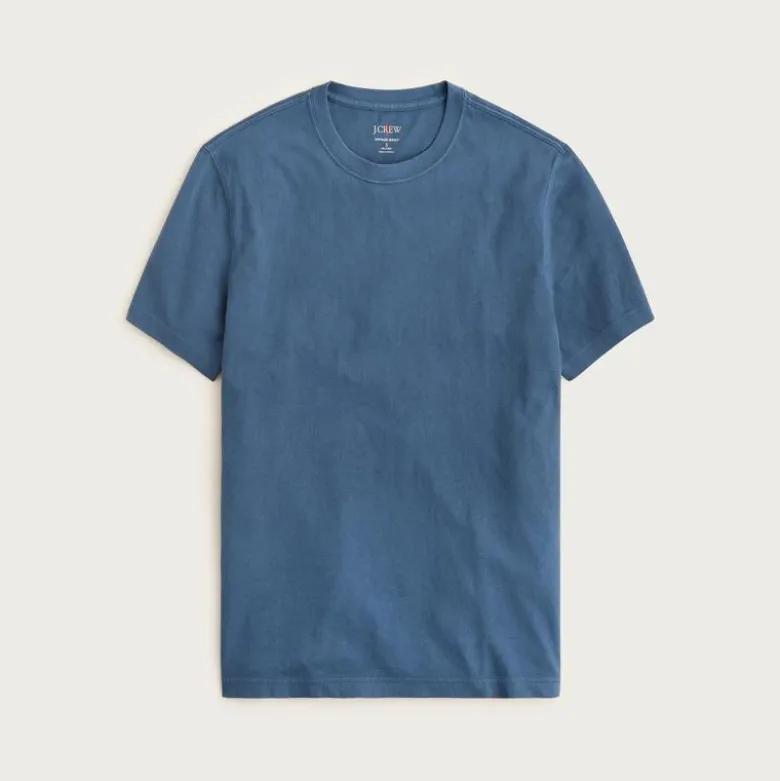 Vintage-wash cotton short-sleeve T-shirt