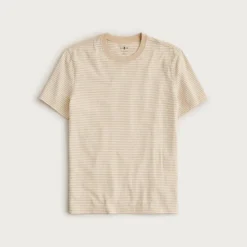 Vintage-wash cotton T-shirt in stripe
