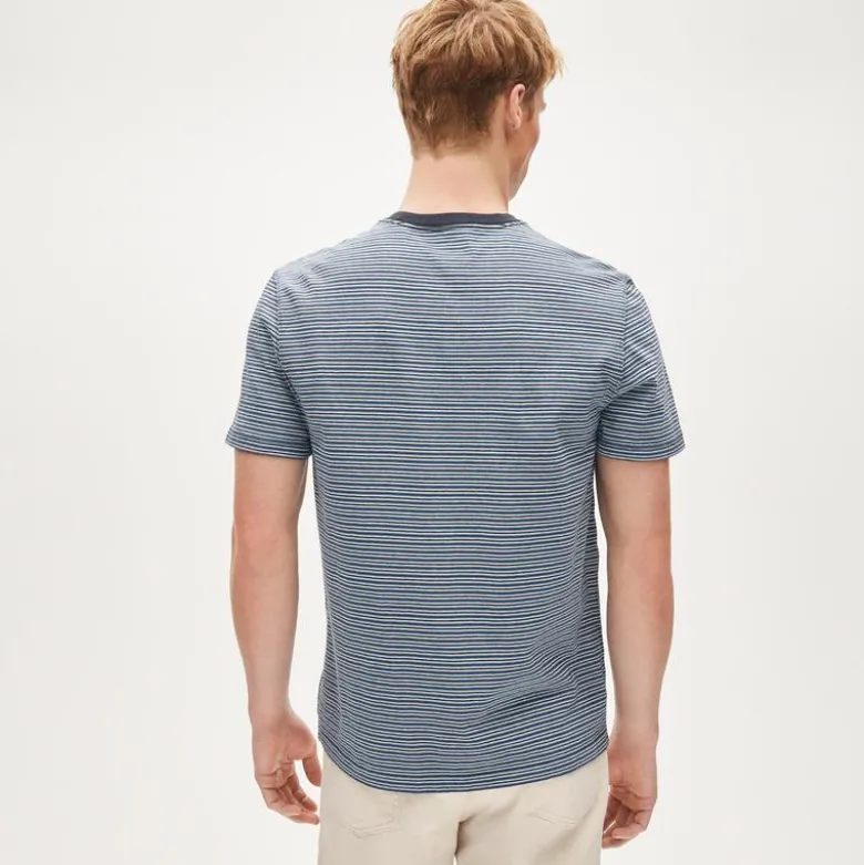 Vintage-wash cotton T-shirt in stripe